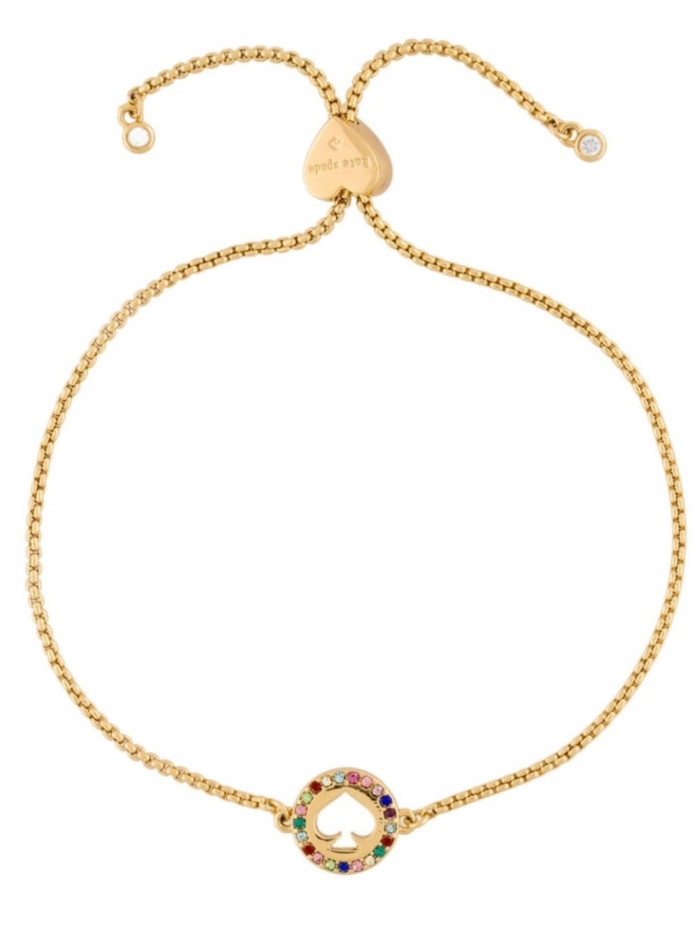 Kate Spade Spot The Spade Bracelet Crystal Spade Slider Bracelet MSRP: 49.00